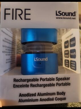 FIRE Rechargeable Portable Speaker - Blue